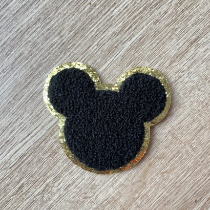 Chenille Mickey Mouse patch Black
