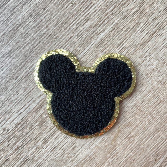 Chenille Mickey Mouse patch Black