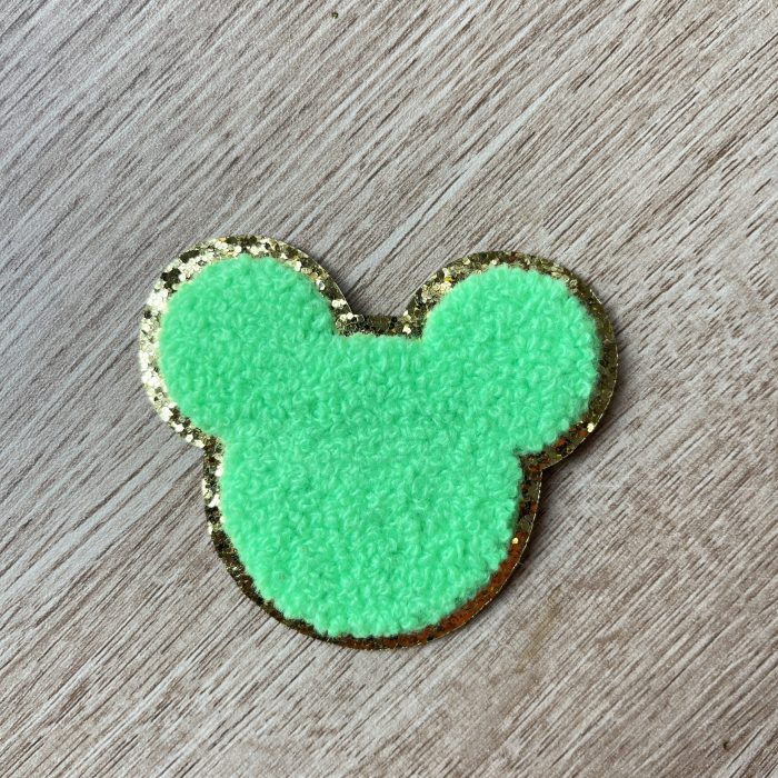 Chenille Mickey Mouse patch Green
