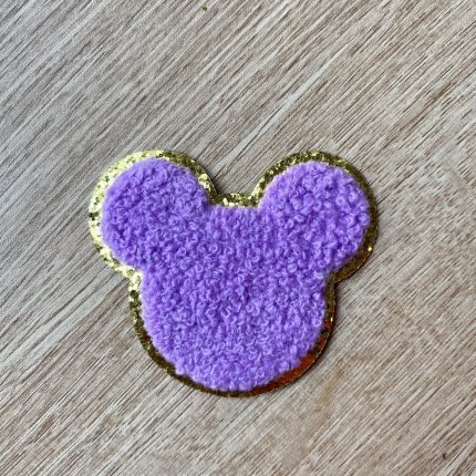 Chenille Mickey Mouse patch Purple