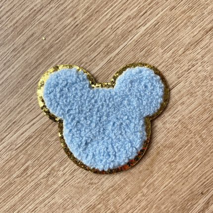 Chenille Mickey Mouse patch Turquoise