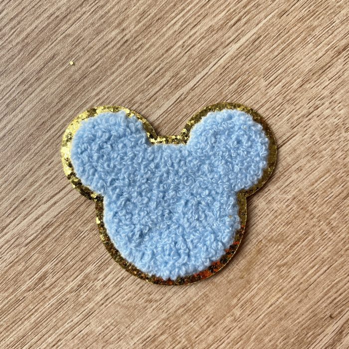 Chenille Mickey Mouse patch Turquoise