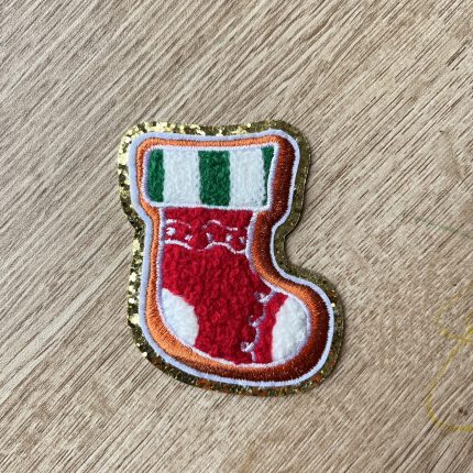 Christmas Stocking Chenille Iron-On Patch