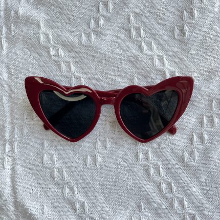 Maroon heart sunglasses
