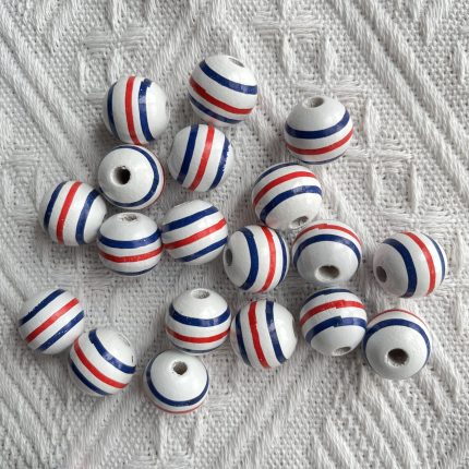 Patriotic Stripes wood beads