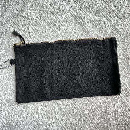 canvas makeup bag black