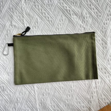 canvas makeup bag olive