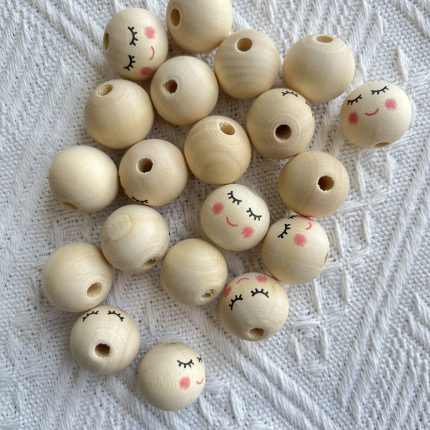 emoji wood beads