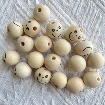 emoji wood beads