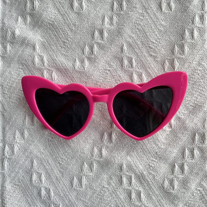 hot pink heart sunglasses