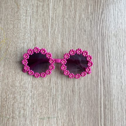 kids daisy sunglasses red