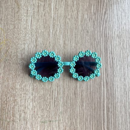 kids daisy sunglasses turquoise