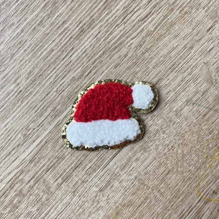 santa hat chenille patch