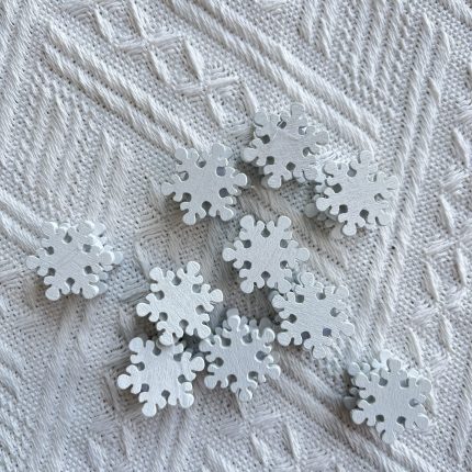 snowflake wood beads