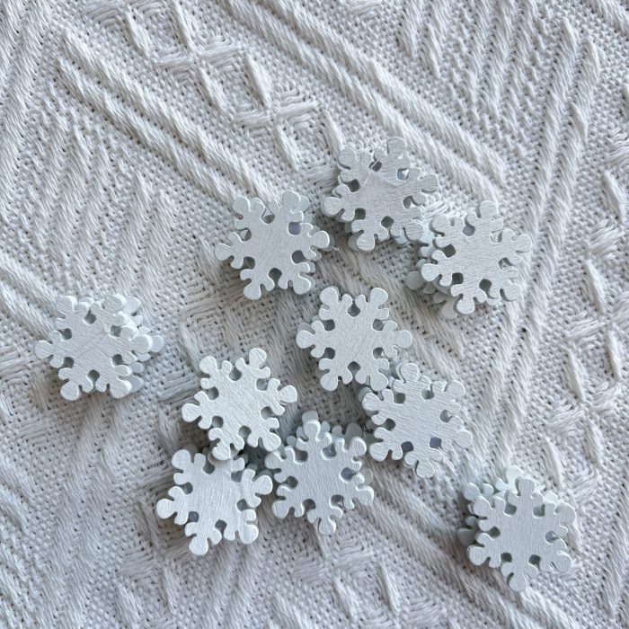 snowflake wood beads