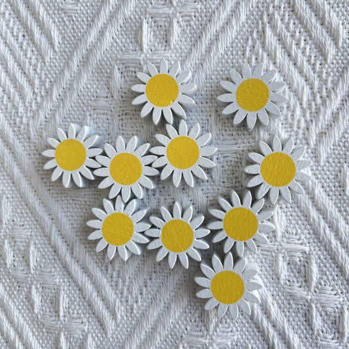 sunflower wood beads