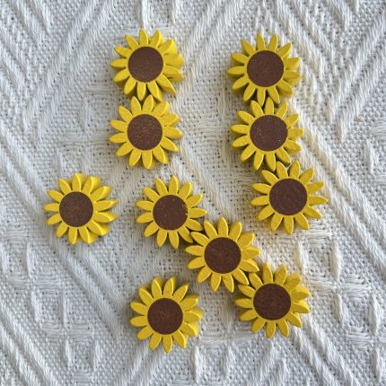 sunflower wood beads