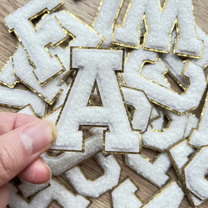 white Chenille Letters