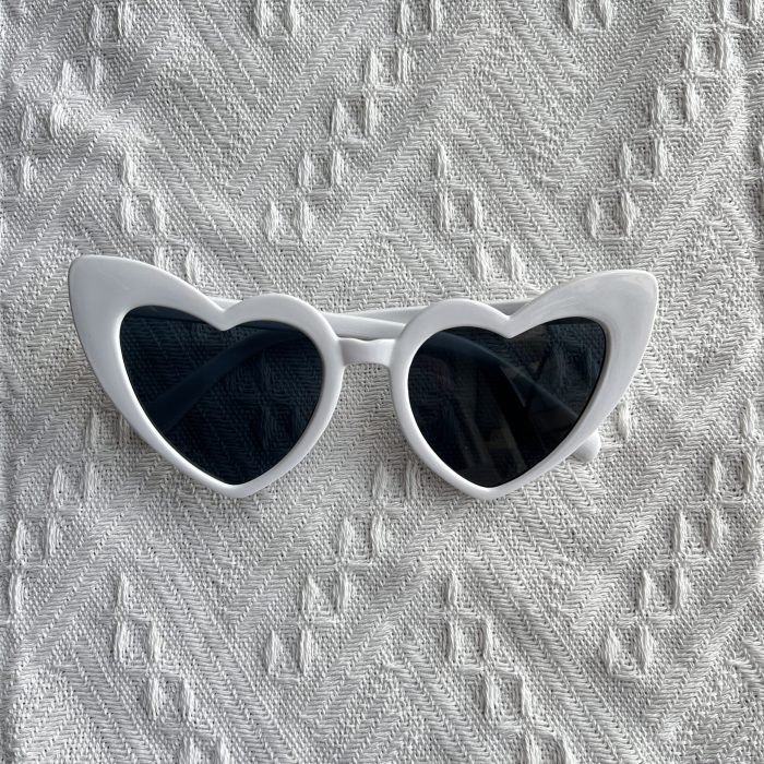 white heart sunglasses