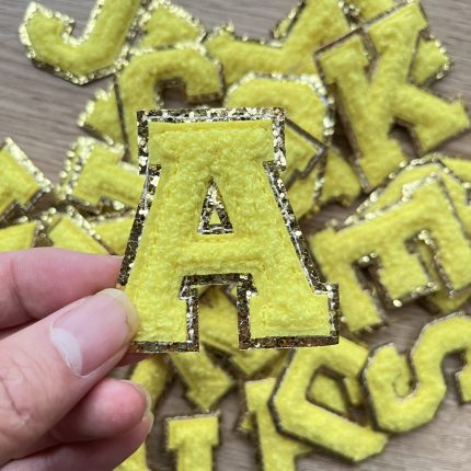 yellow chenille letters