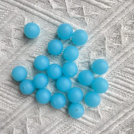 Baby Blue Silicone beads