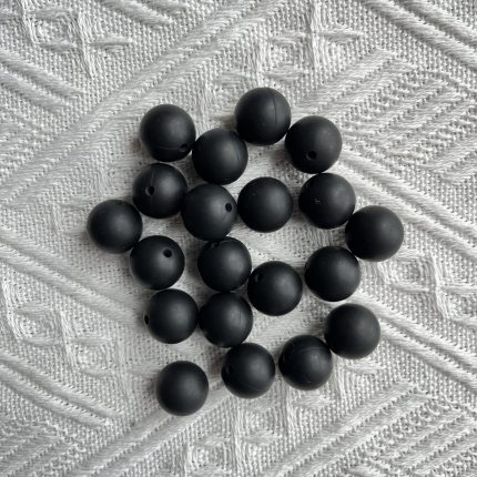 Black Silicone Beads