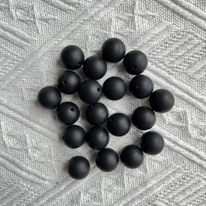 Black Silicone Beads
