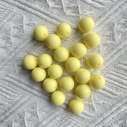 Butter Yellow Silicone Beads