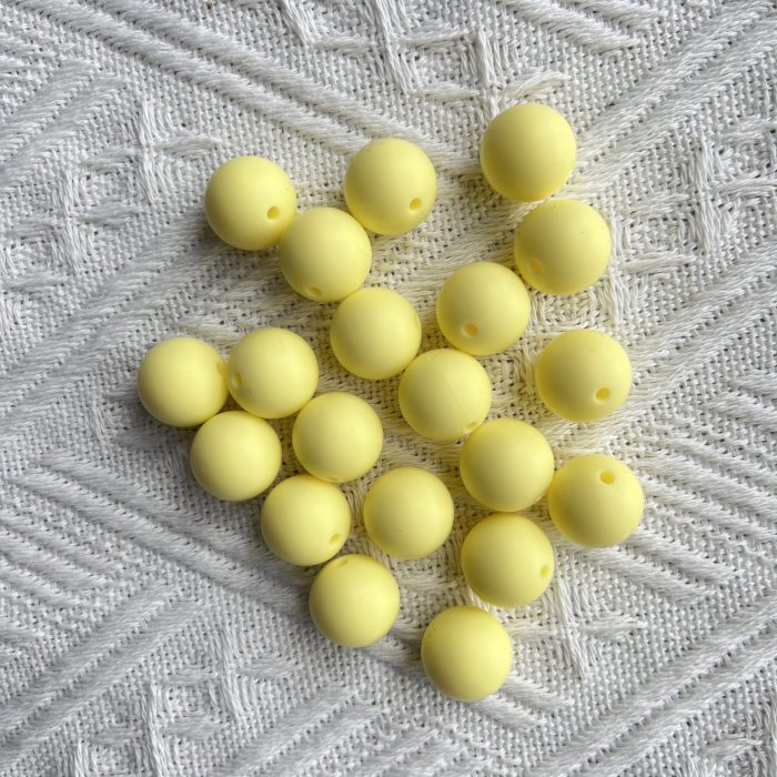 Butter Yellow Silicone Beads