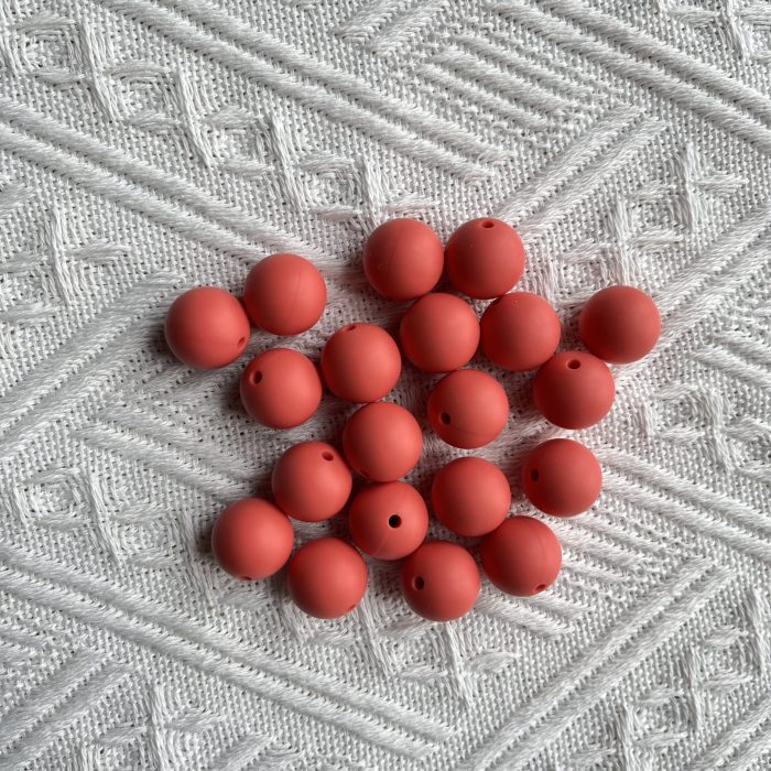 Cherry Red Silicone Beads