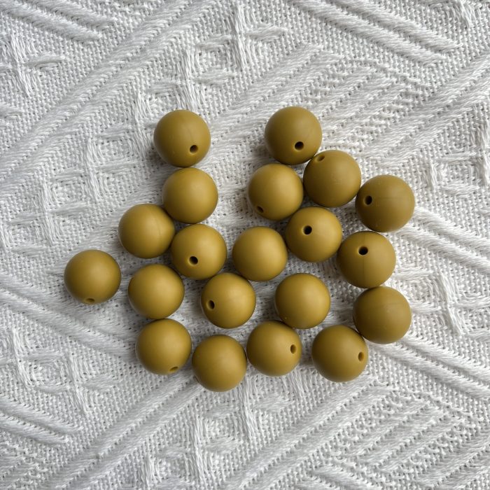 Dirty Gold Silicone Beads