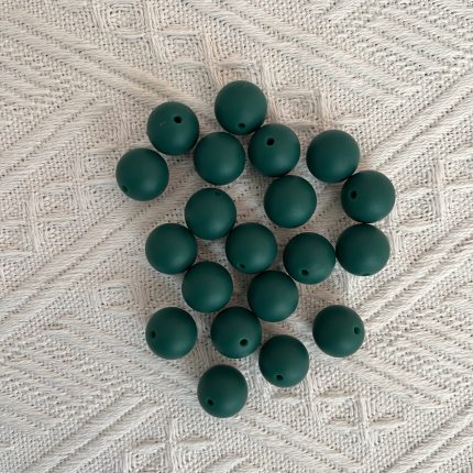 Forest Green Silicone Beads