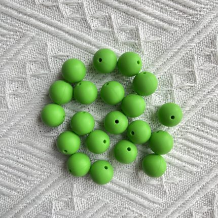 Green Apple Silicone Beads