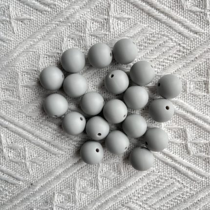 Grey Silicone Beads