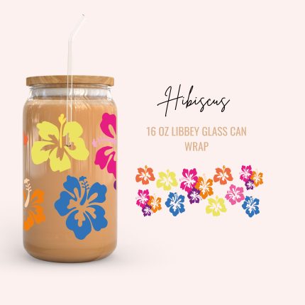 Hibiscus 16 Oz cup wrap