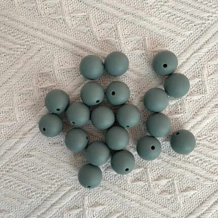 Laurel Green Silicone Beads
