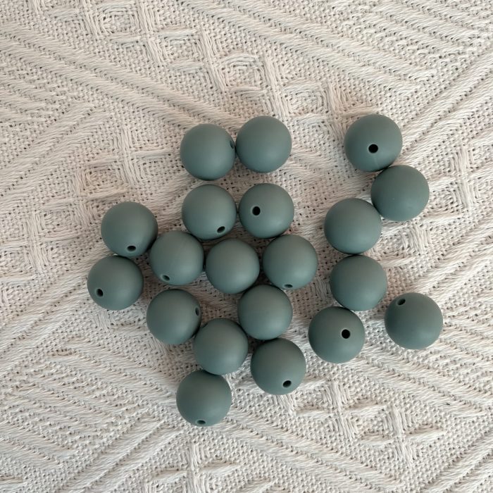 Laurel Green Silicone Beads