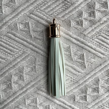 Mint leather tassels