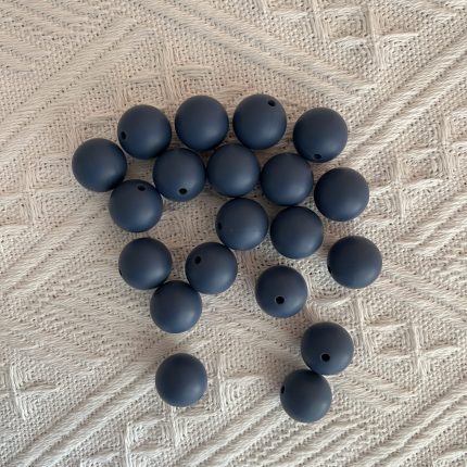 Navy Silicone Beads