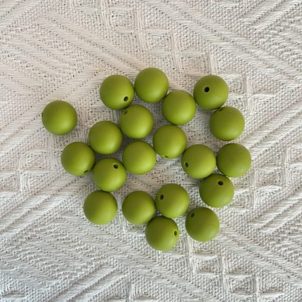 Olive Silicone beads