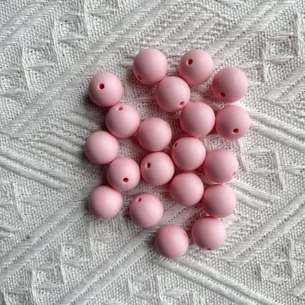 Pink Pearl Silicone Beads