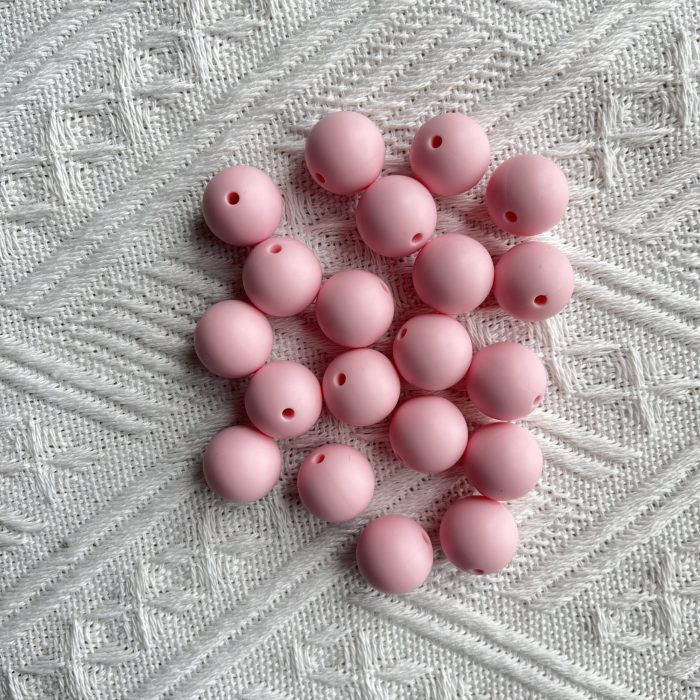 Pink Pearl Silicone Beads