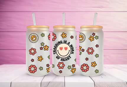 RETRO TEACHER 16OZ UV DTF CUP WRAPS