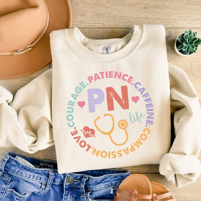 RN Life - Compassion - Love - Courage - Patience - Caffeine DTF Transfer