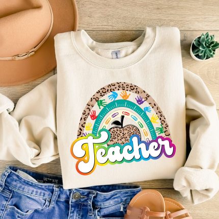 Rainbow Teacher DTF TRansfer