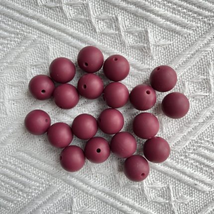 Raspberry Wine Silicone Beads