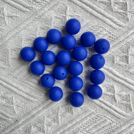 Royal Blue Round Silicone Beads