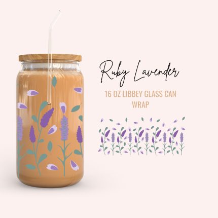 Ruby Lavender 16 Oz cup wrap