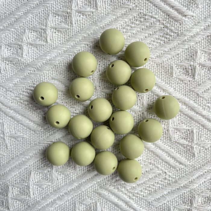 Sage Silicone Beads