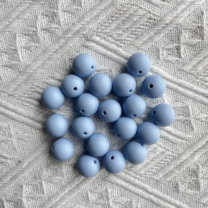 Sky Blue Silicone Beads
